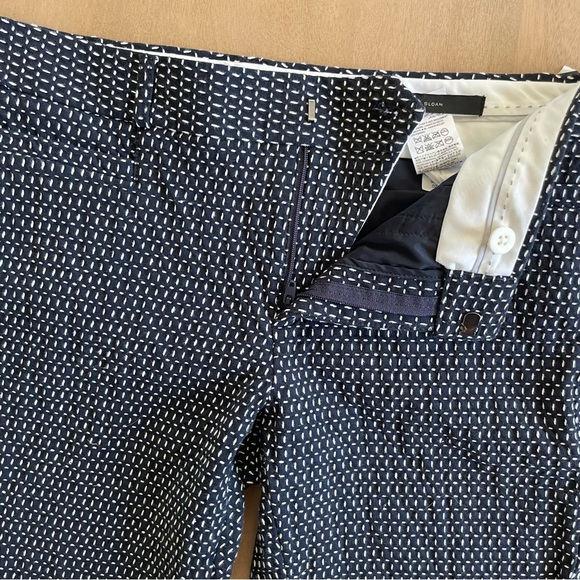 Banana Republic Navy and White Geometric Sloan Trousers - Picture 4 of 10